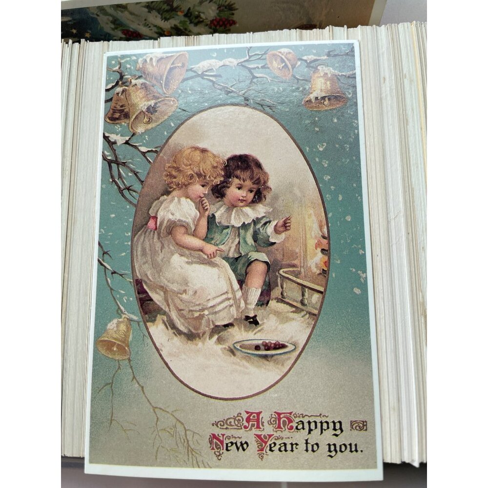 Victorian Set of 10 Christmas Postcards Reproductions Printed in 1991 - Picture 4 of 7